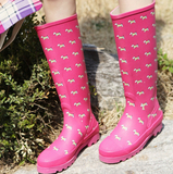夏季新款韩国雨靴红色马甲狗女式高筒雨鞋女款长筒水鞋外贸套鞋