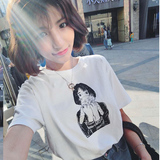 【天天特价】韩国原宿bf风学生百搭大码宽松可爱印花短袖女T恤夏