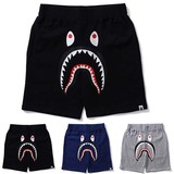 BAPE 日本代购 SHARK SWEAT SHORTS 猿人猿头鲨鱼运动裤短裤卫裤
