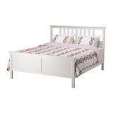 IKEA汉尼斯 床架 白色漆\黑褐色 180*200 不含床板 专业宜家代购