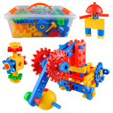新品潜力儿童智力拼装玩具 百变积木塑料拼插齿轮宝宝幼儿园玩具