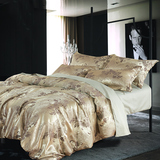 高档欧式奢华宫廷床上用品四件套纯棉贡缎提花1.8m婚庆床单4件套