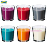 宜家IKEA家居代购 西恩利 香味烛和玻璃杯婚庆香薰去异味蜡烛多色
