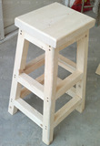 宜家吧台凳实木高凳 梯凳实木方凳子登高梯凳 现代实木凳子家用