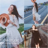 2016韩版新款夏季性感露肩镂空蕾丝修身连衣裙中长款裙子女装K018