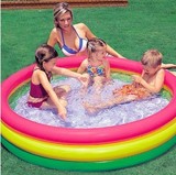 原装正品 INTEX三环充气水池戏水装备 婴幼儿小游泳池 戏水钓鱼池
