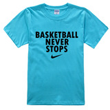 nbaT恤 篮球永不熄 全棉 詹姆斯科比短袖男女t恤 宽松 22色可选