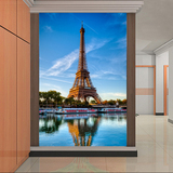 大型3D立体 壁画 巴黎埃菲尔铁塔 墙纸玄关走廊过道墙纸壁画壁纸