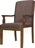 福德木质会议椅X-208棕色 经典会议椅子洽谈椅子四条腿固定椅子