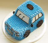 【正品】上海先卓仿真蛋糕模型 塑胶生日模型样品 蓝色新款小汽车