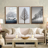 玄关书房客厅印象树林森林风景装饰画沙发背景墙装饰画壁画挂画