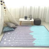 韩国全棉宝宝爬行垫儿童游戏地垫客厅卧室地毯 加厚折叠婴儿秋冬
