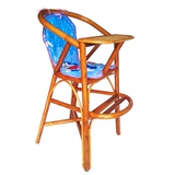 纯天然藤编儿童餐椅实木便携凳式两用宝宝餐椅多功能吃饭安全椅子