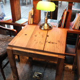 正品漫咖啡桌椅组合 二人桌配单人椅 100%老榆木门板制 现货