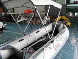 直销橡皮艇冲锋舟配件充气皮划艇游艇钓鱼船用铝合金遮阳蓬遮雨蓬