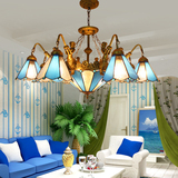 欧式地中海风格吊灯客厅简约现代蓝色水晶卧室餐厅书房创意灯具饰
