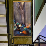 纯手绘高档朱德群抽象油画中欧式客厅玄关现当代装饰无框画简约