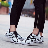 春夏季情侣鞋黑白牛奶鞋韩版运动鞋增高厚底学生男鞋气垫熊猫潮鞋