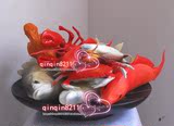饰品仿真食物道具装饰摆设 海鲜肉类橱柜装饰品 食品模型螃蟹龙虾