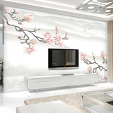 工笔玉兰花大型壁画 现代中式水墨壁纸电视沙发客厅卧室背景墙纸