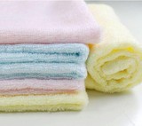 100%竹纤维毛巾方巾小方巾宝宝婴幼儿口水巾25*25cm 超柔软