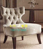 欧式布艺餐椅新古典高档拉扣软包椅宜家餐厅小户型家具可定做F126
