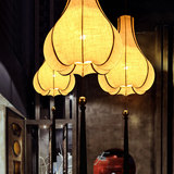 新中式吊灯古典中式吊灯餐厅饭店酒店茶楼布艺麻布仿古灯笼中国风
