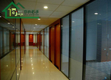 上海高隔断单双玻带百叶办公室隔墙钢化玻璃简易隔音间57/60/80款