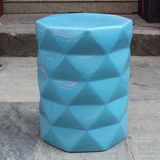 景德镇陶瓷凳子蓝色八角凳子瓷器凳阳台凳卫生间凳庭院凳
