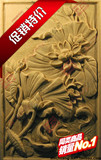 上海石创 砂岩浮雕壁画 中式砂岩 沙雕玄关装饰壁画年年有余浮雕