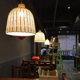 东南亚复古吧台酒楼客栈个性乡村藤艺手工咖啡卧中式餐厅怀旧吊灯