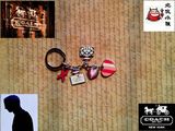 红蓝爱心猫眼石玛瑙 礼品创意钥匙扣链汽车钥匙圈 c礼盒星巴克