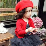 韩版亲子装女童春款纯色百搭针织开衫儿童毛衣外套上衣大童母女装