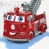 儿童男孩 2岁3岁泡泡乐消防车喷水 吐泡泡的电动玩具车 汽车声光