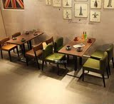 西餐厅桌椅组合 咖啡厅 奶茶店 甜品店 小吃店餐椅桌椅 饭店餐桌