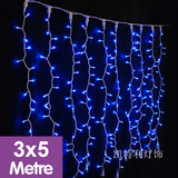 高档出口LED彩灯串 婚庆布置橱窗装饰3×5米流水瀑布灯窗帘背景灯