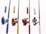 1米钢笔竿便携礼品纺车轮钢笔式钓鱼竿冰钓竿飞钓轮袖珍鱼杆渔具