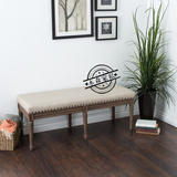 美式复古做旧卧室床尾凳小户型实木布艺换鞋凳欧式长凳矮凳沙发凳