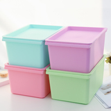 聚可爱 韩国有盖塑料收纳盒玩具零食收纳整理箱药箱储物盒子