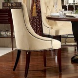 御匠壹号 新古典后现代餐厅家具定制 高档实木布艺 经典餐椅 书椅