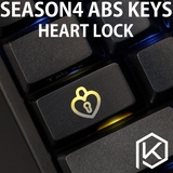 机械键盘 个性透光键帽红黑大键位大小写切换键capslock心形锁