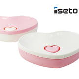 日本进口正品 ISETO伊势藤可爱心形卫浴双层沥水香皂盒肥皂盒