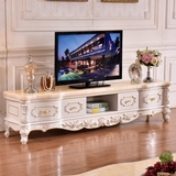 欧式大理石电视柜客厅实木茶几组合家具简欧雕花烤漆美式地柜2.4