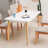 北欧风格可伸缩小户型餐桌椅组合白色饭桌现代简约餐桌四人六人桌