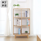 北欧日式简约现代全实木橡木书架简易原木置物架储物柜书柜经济型