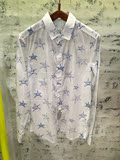 香港代購專櫃正品agnes b sport b時尚海星圖案男裝長袖襯衫 16春