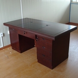 老板桌胡桃木总裁桌贴实木皮大班桌油漆办公桌电脑桌昆明办公桌