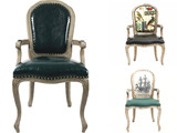 欧式实木复古餐椅现代北欧新古典咖啡厅软包椅美式简约时尚椅现代