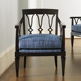 特价美式乡村仿古休闲椅新古典实木单人沙发欧式布艺沙发椅子现货