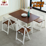 新品小户型多功能伸缩饭桌可折叠实木餐桌创意餐桌椅组合一桌4椅